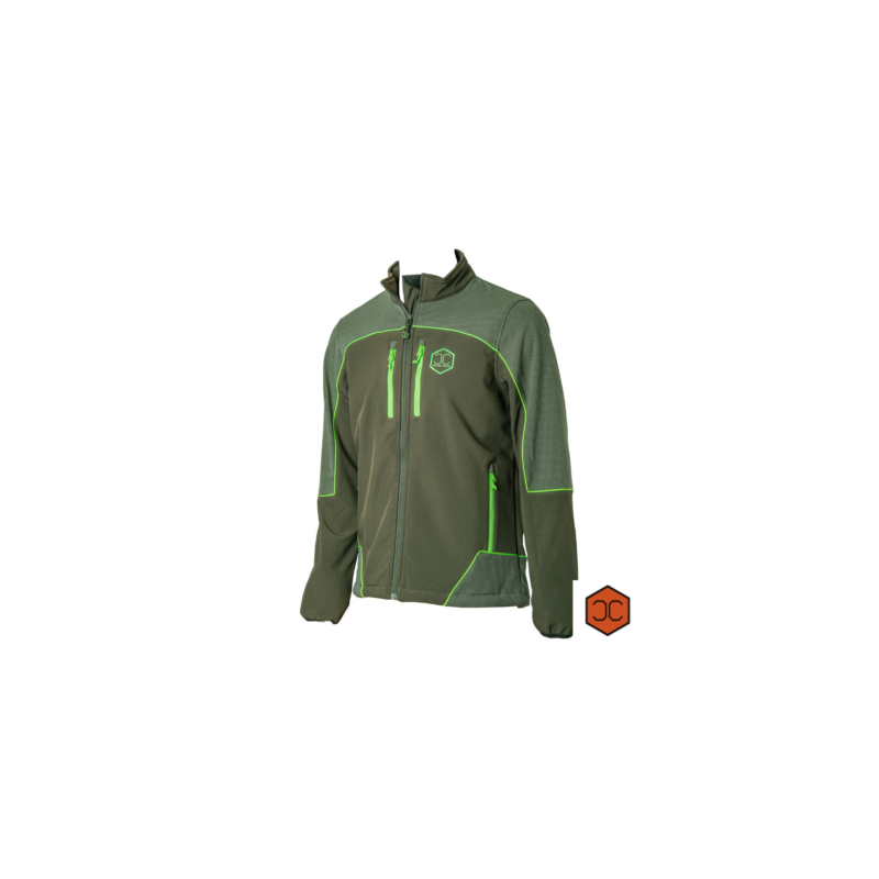 Giacca Capone Caccia Softshell Cervo Verde Fluo