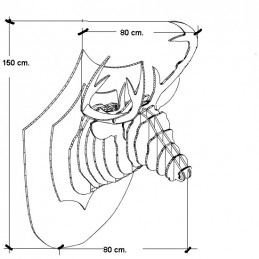 Trofeo di cervo tassidermizzato 02