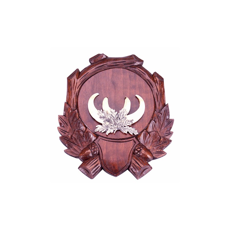 Scudetto per cinghiale inciso