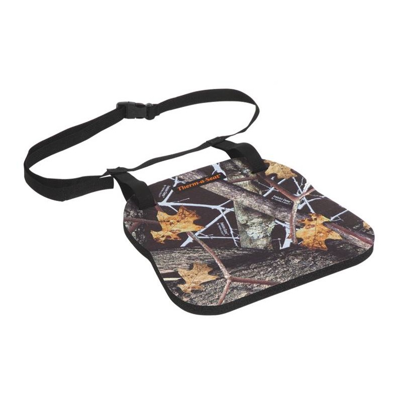 Cuscino termico Therm A Seat camo marrone con cinghia.