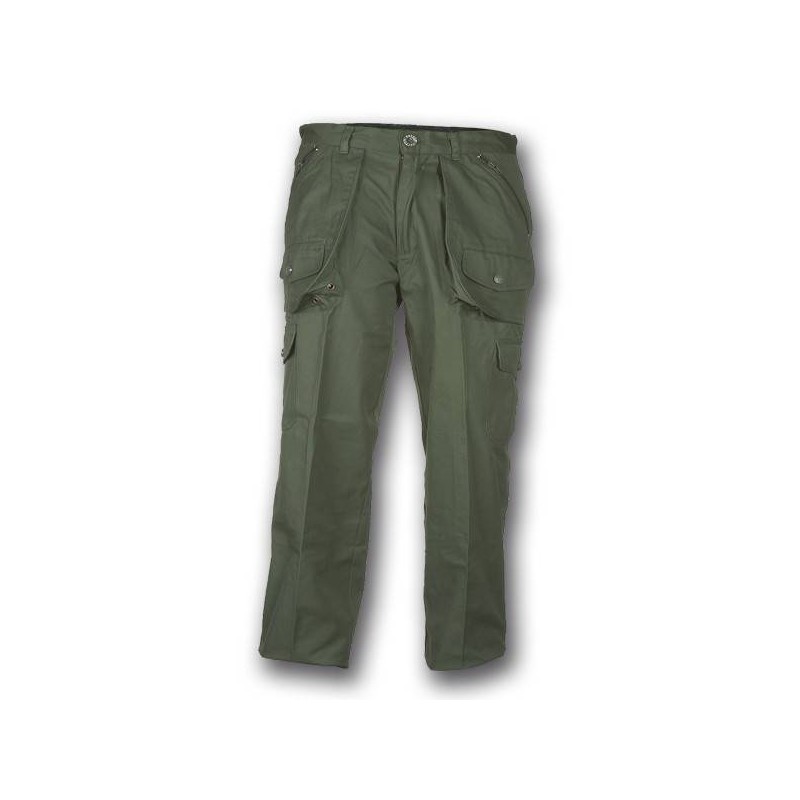 Pantalone in cotone foderato verde Patton