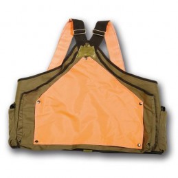 Trisacca Patton verde con inserti arancio